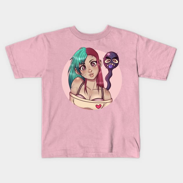 Parasite Girl Kids T-Shirt by PeppermintKamz